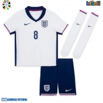 Camisa de Futebol Inglaterra Alexander-Arnold #8 Equipamento Principal Infantil Europeu 2024 Manga Curta (+ Calças curtas)